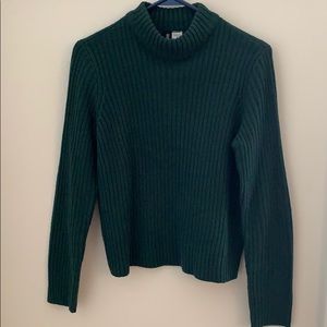 H&M Cropped Green Sweater